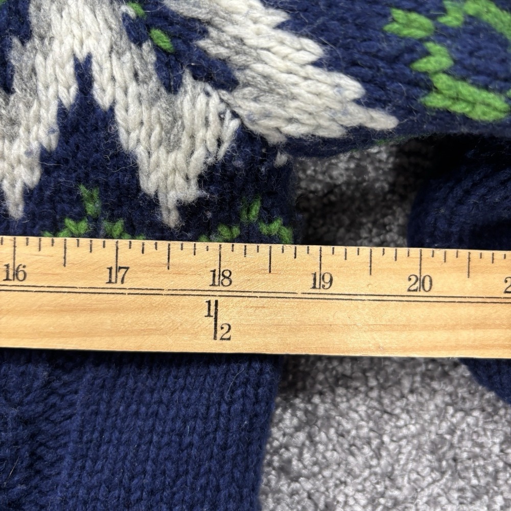 L.L.Bean Cardigan Sweater Women's Medium Lambswool Fair Isle Knit Hooded - Picture 8 of 9
